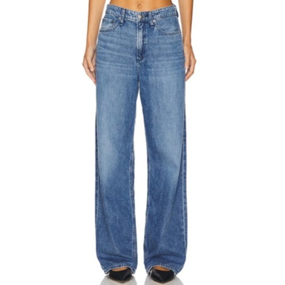 rag & bone Denim - Rag & Bone Logan Jeans Womens 30 Blue Mid Rise Wide Leg Relaxed Denim Baggy